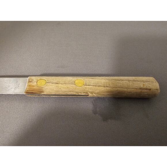 Vintage 9" Stainless Steel Serving Spoon w/Single Slot and Wood Handle - Japan - Picture 4 of 7